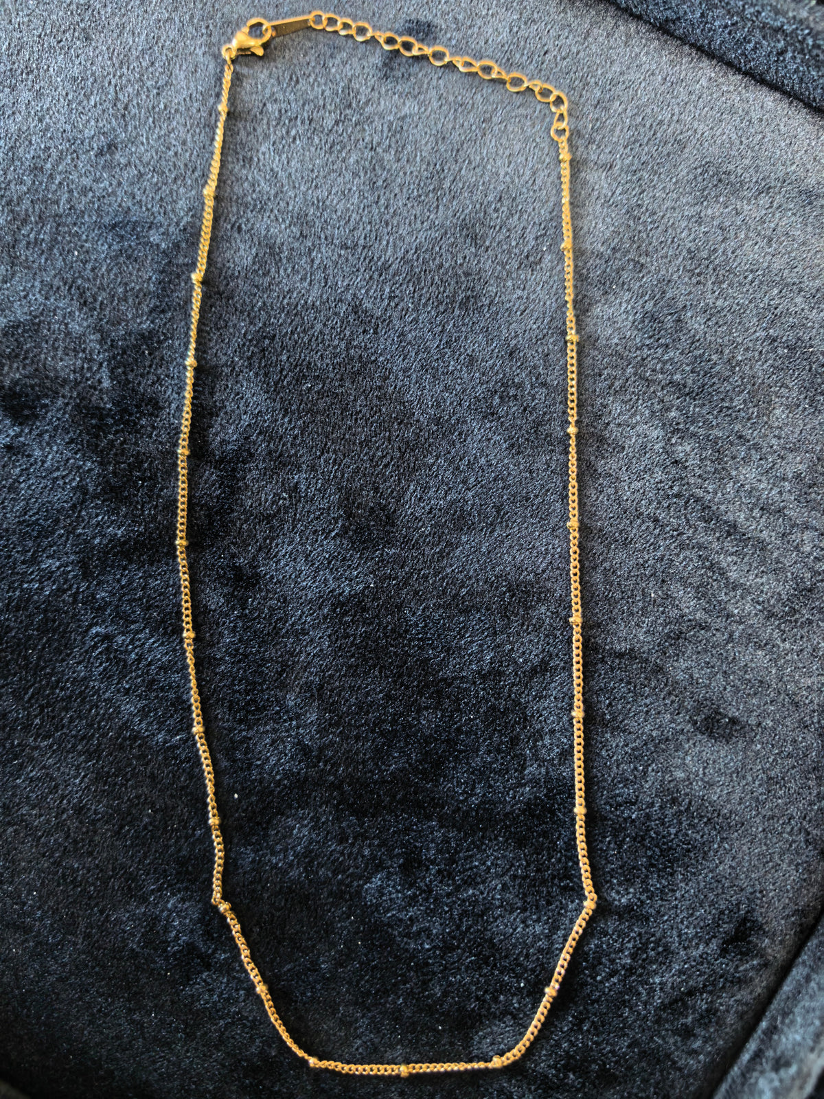 Golden Dots Necklace chain 18k gild