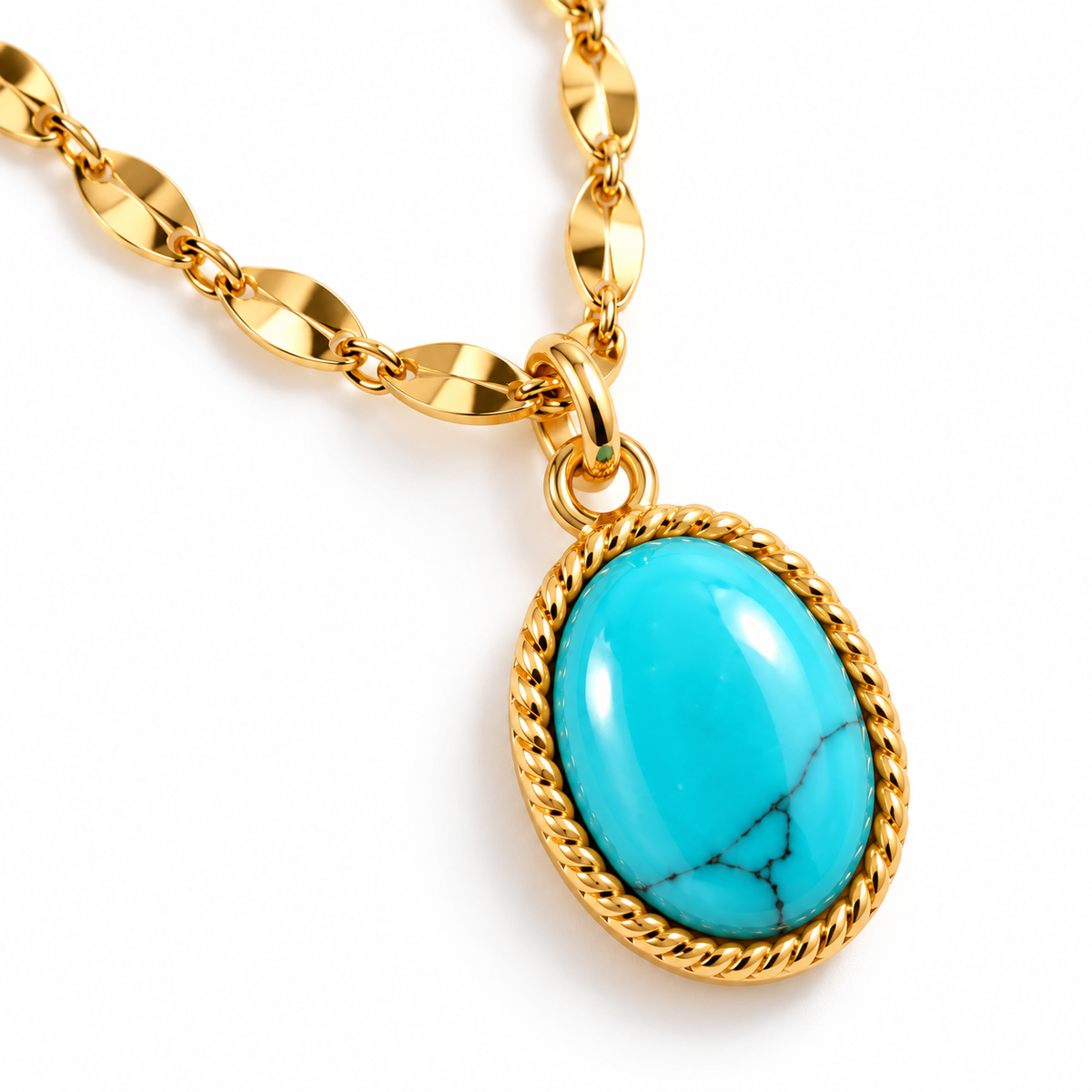 Sage Turquoise Cabochon Pendant
