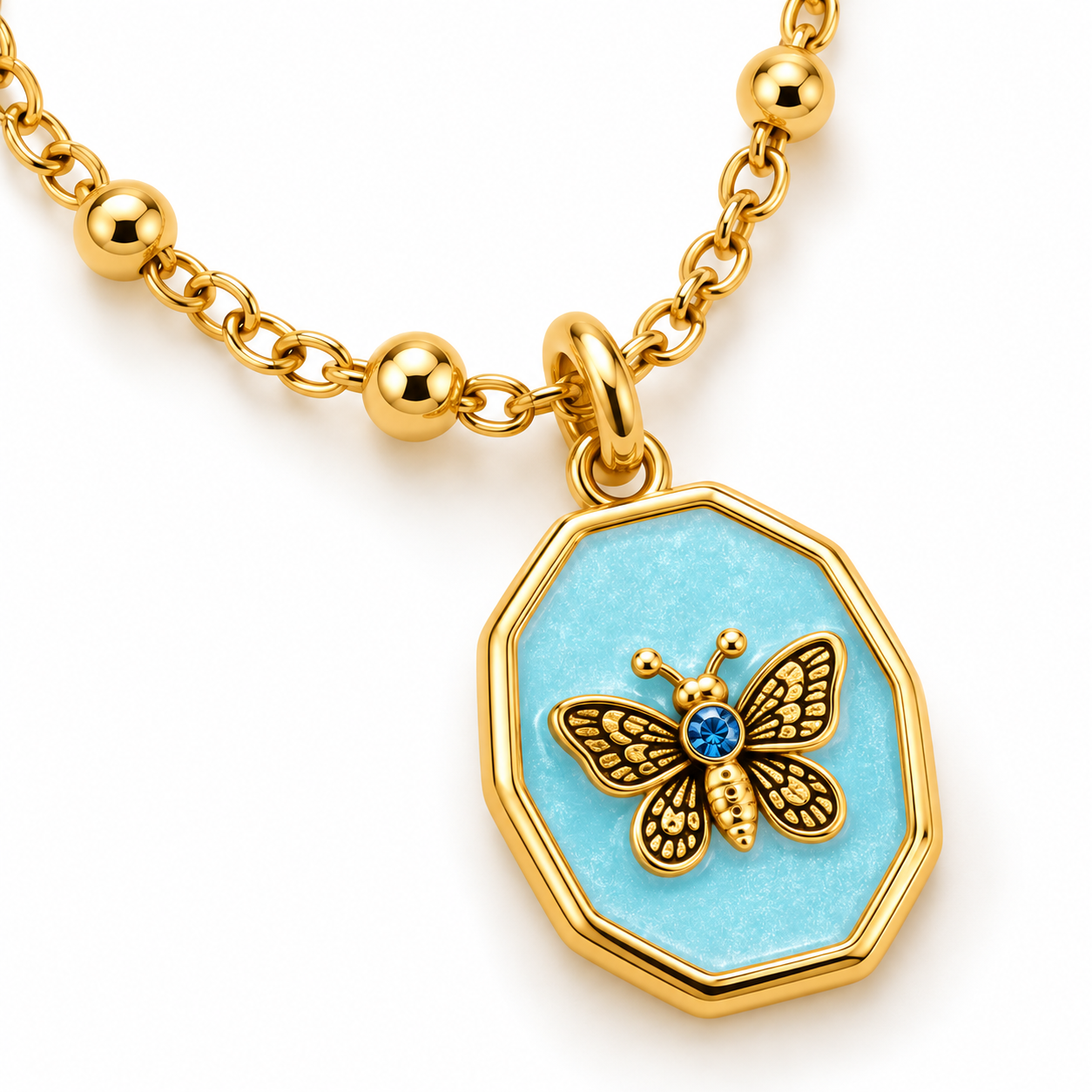 Butterfly Enamel Pendant