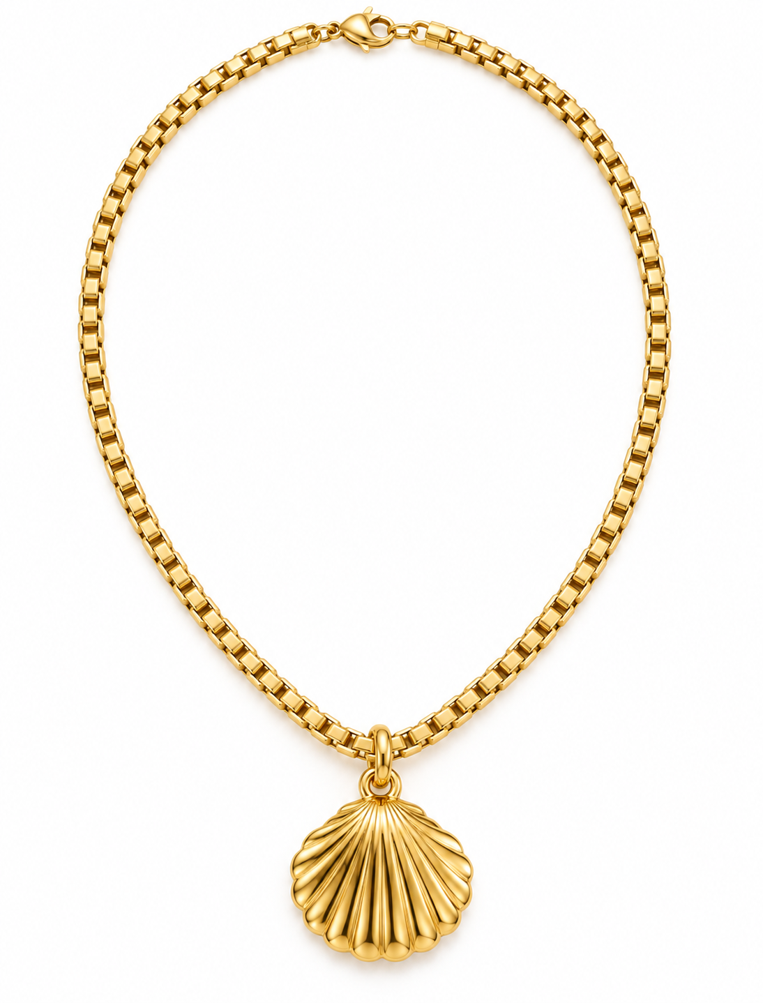 Golden Seashell Pendant