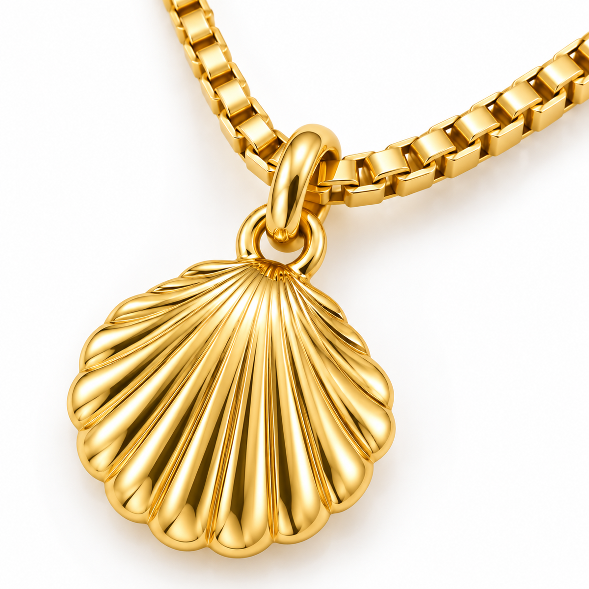 Golden Seashell Pendant