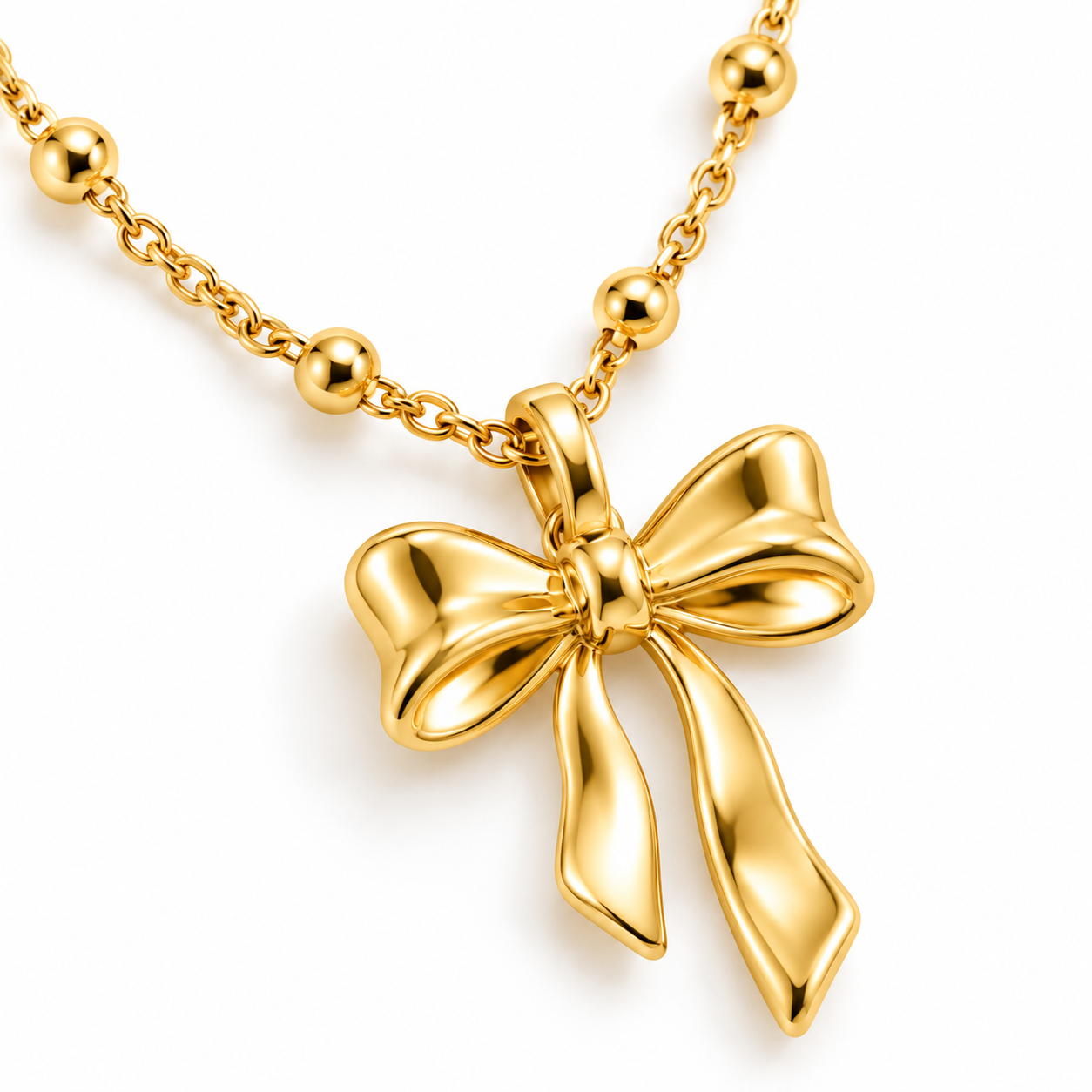 Golden Bow Pendant