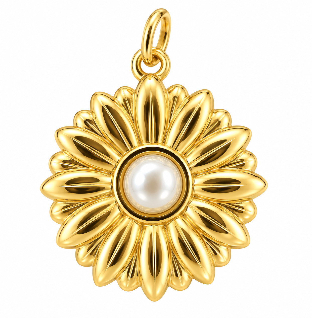 Pearl Sunflower Pendant