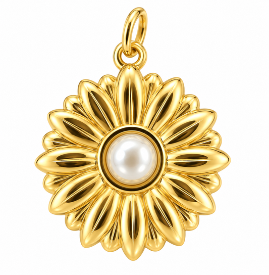 Pearl Sunflower Pendant