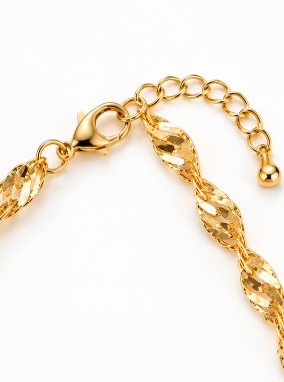 Golden Twist Necklace 18k gild