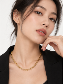 Mini Clip Chain 18k gild