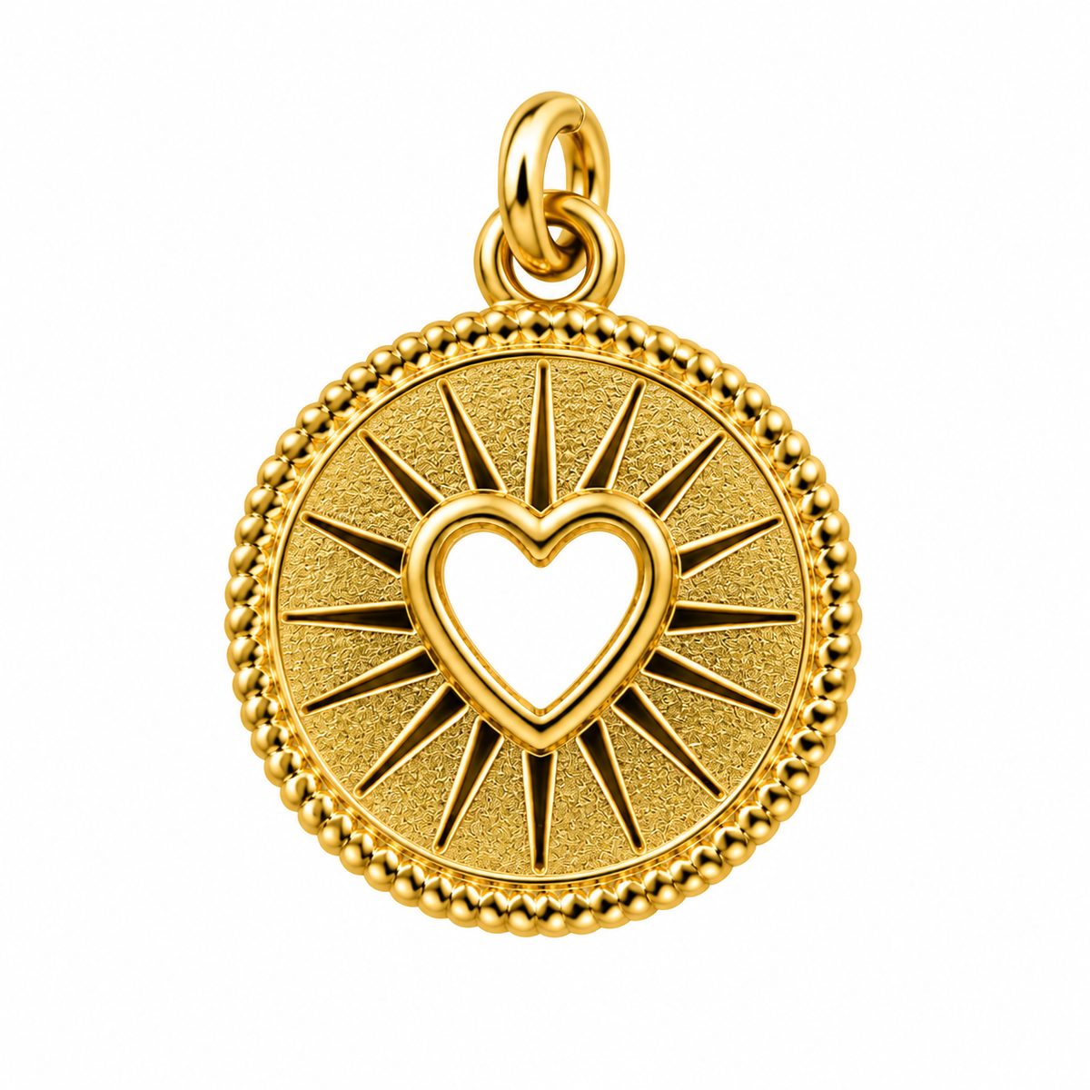 Heart Medallion Charm Pendant