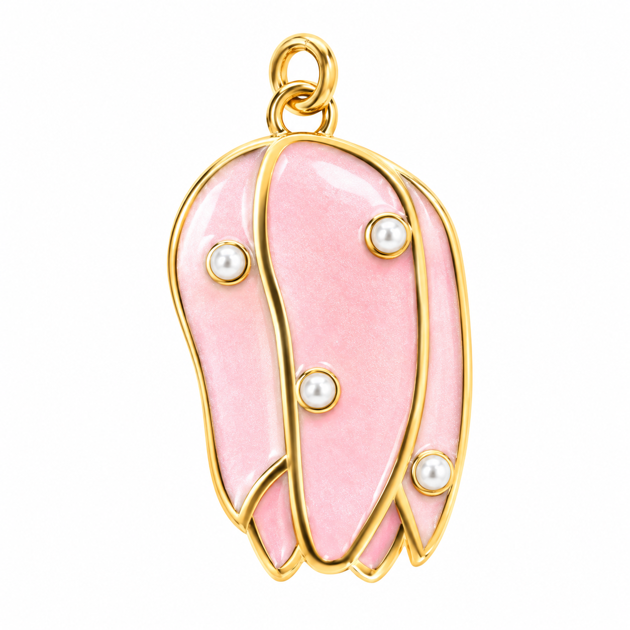 Pearl Tulip Pendant 18k gild