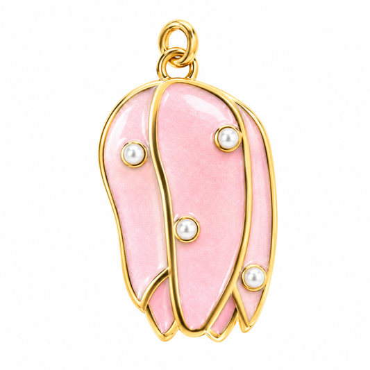 Pearl Tulip Pendant 18k gild