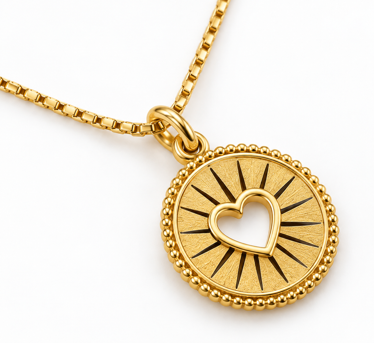 Heart Medallion Charm Pendant