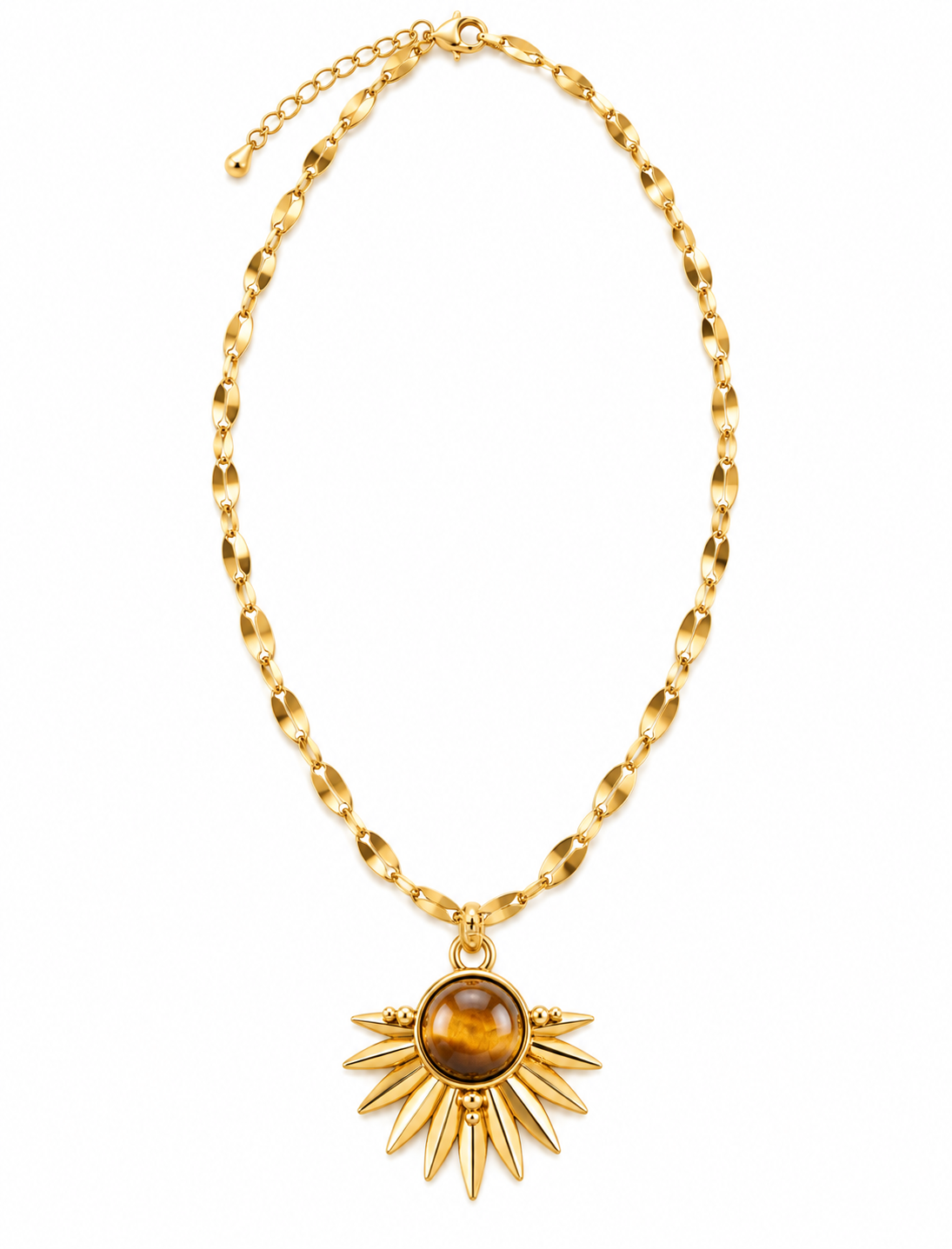 Sunburst Tiger‑Eye Pendant