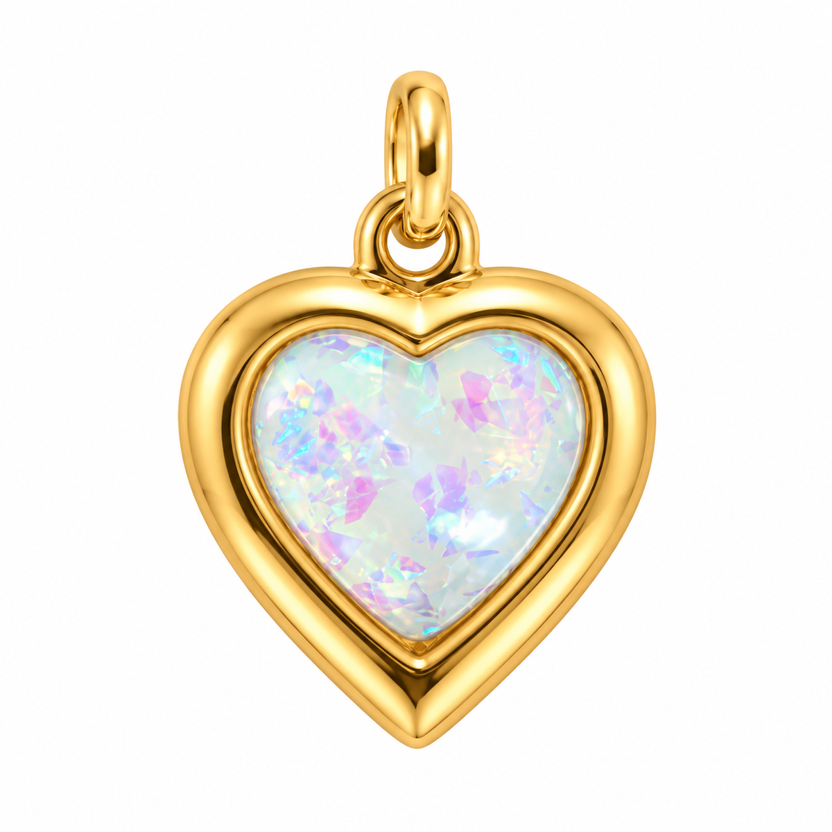 Heart coloured diamond Pendant