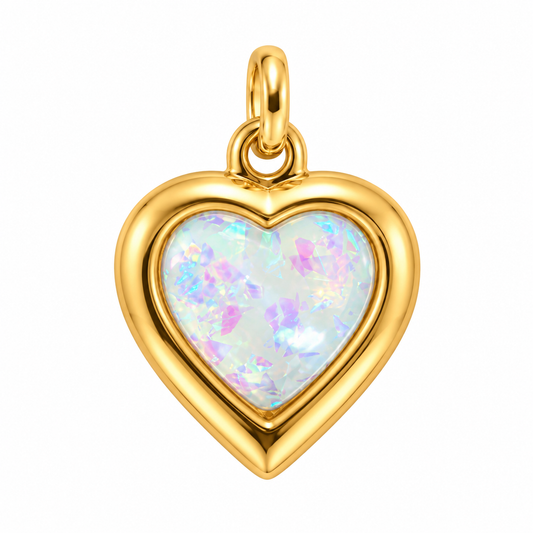 Heart coloured diamond Pendant
