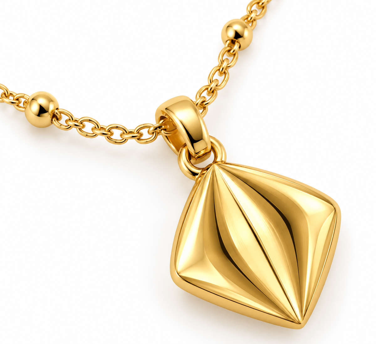 Diamond Locket Charm Pendant
