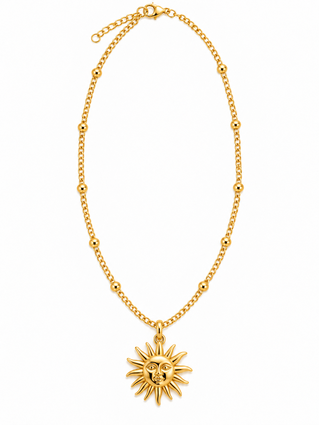 Apollo Sun‑Face Pendant