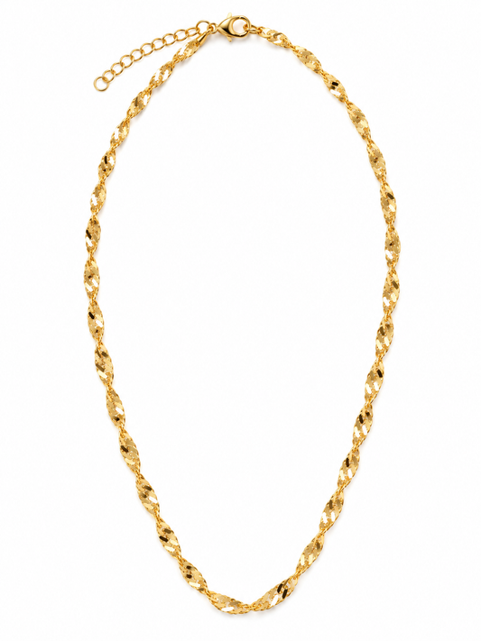 Golden Twist Necklace 18k gild