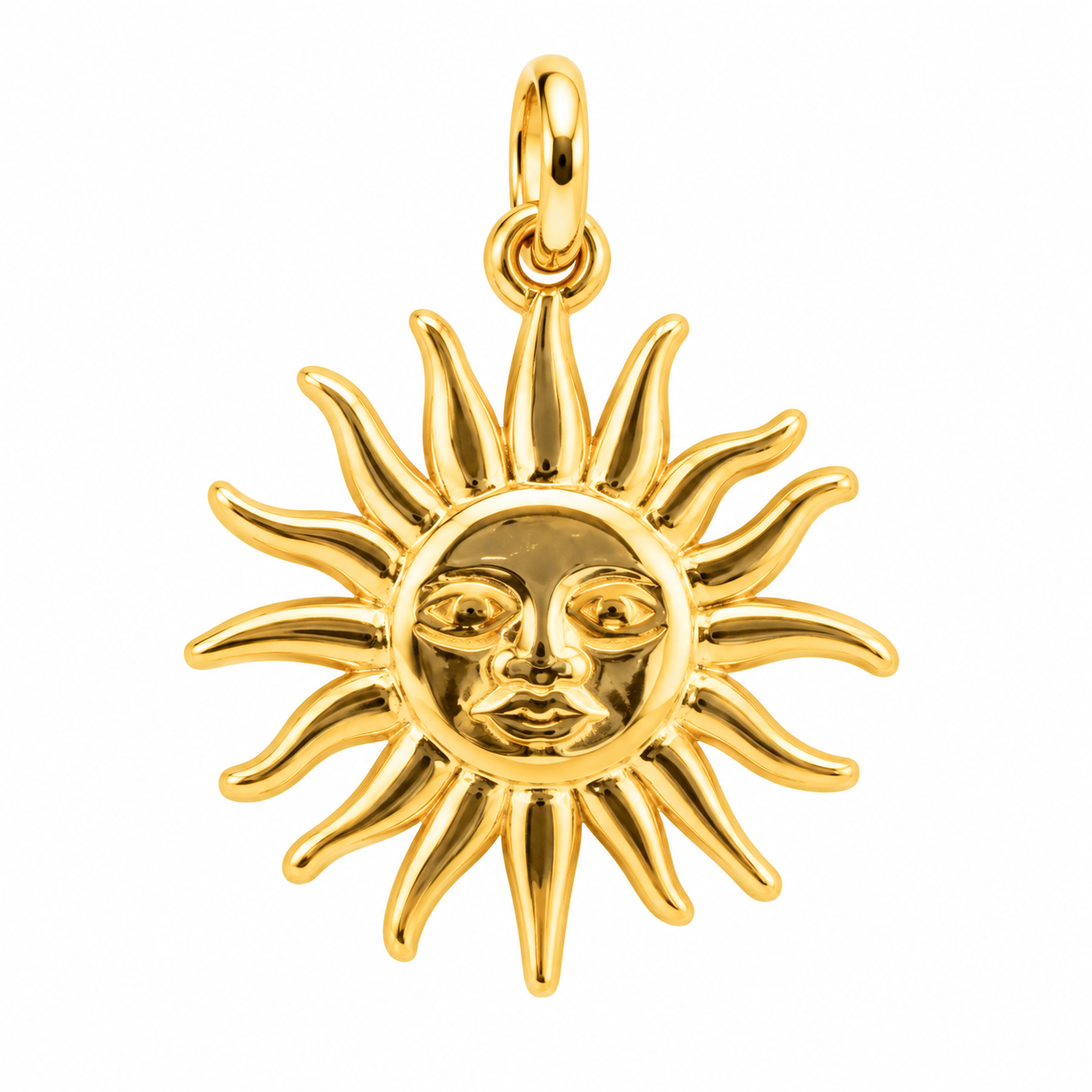Apollo Sun‑Face Pendant