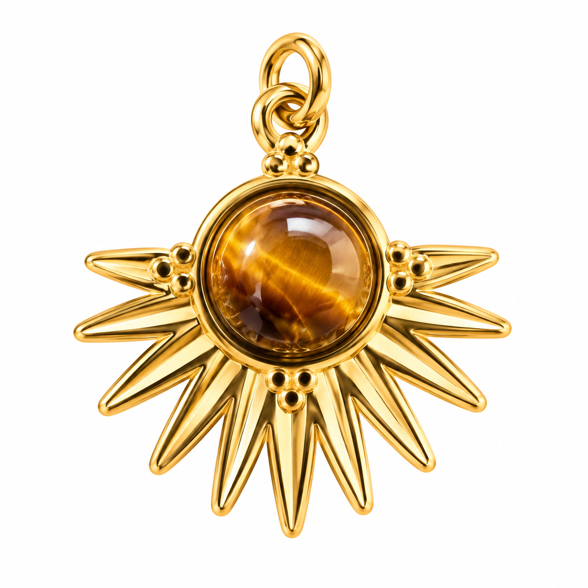 Sunburst Tiger‑Eye Pendant