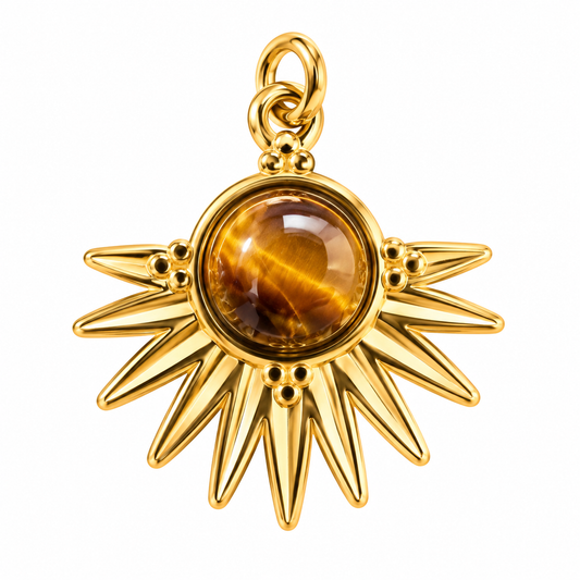 Sunburst Tiger‑Eye Pendant