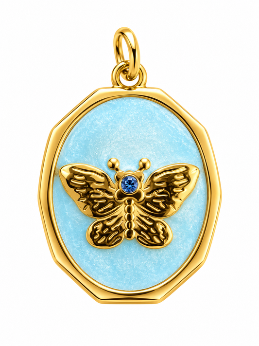 Butterfly Enamel Pendant