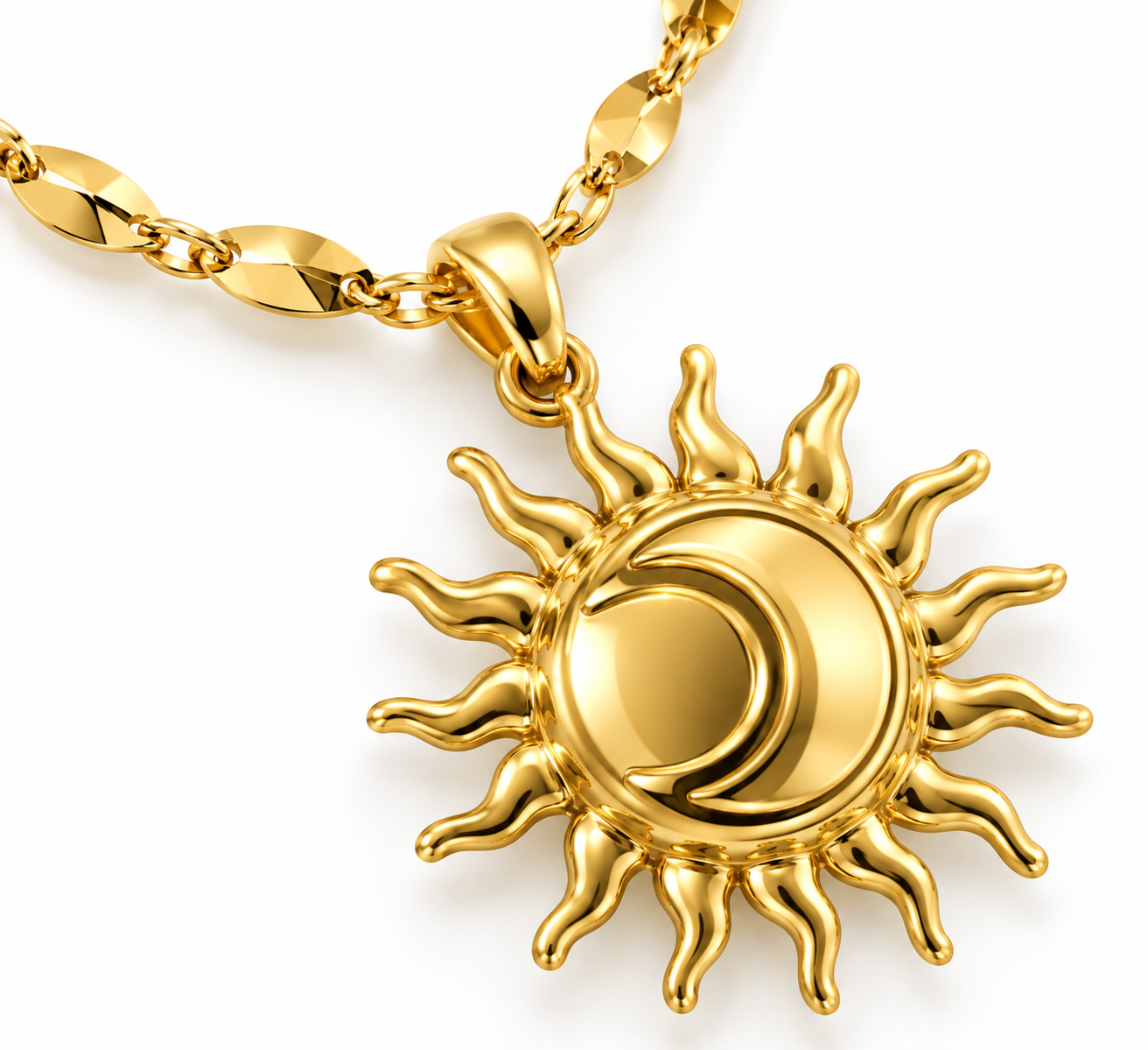Sun‑Moon Celestial Charm Pendant