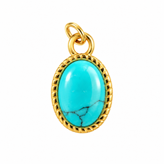 Sage Turquoise Cabochon Pendant