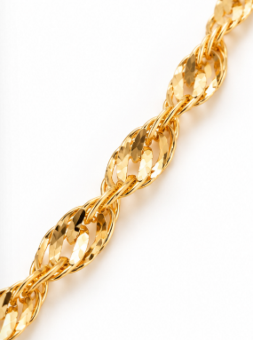 Golden Twist Necklace 18k gild