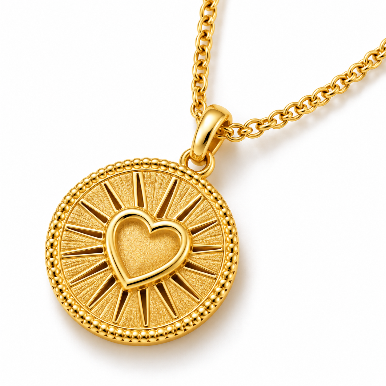 Heart Medallion Charm Pendant
