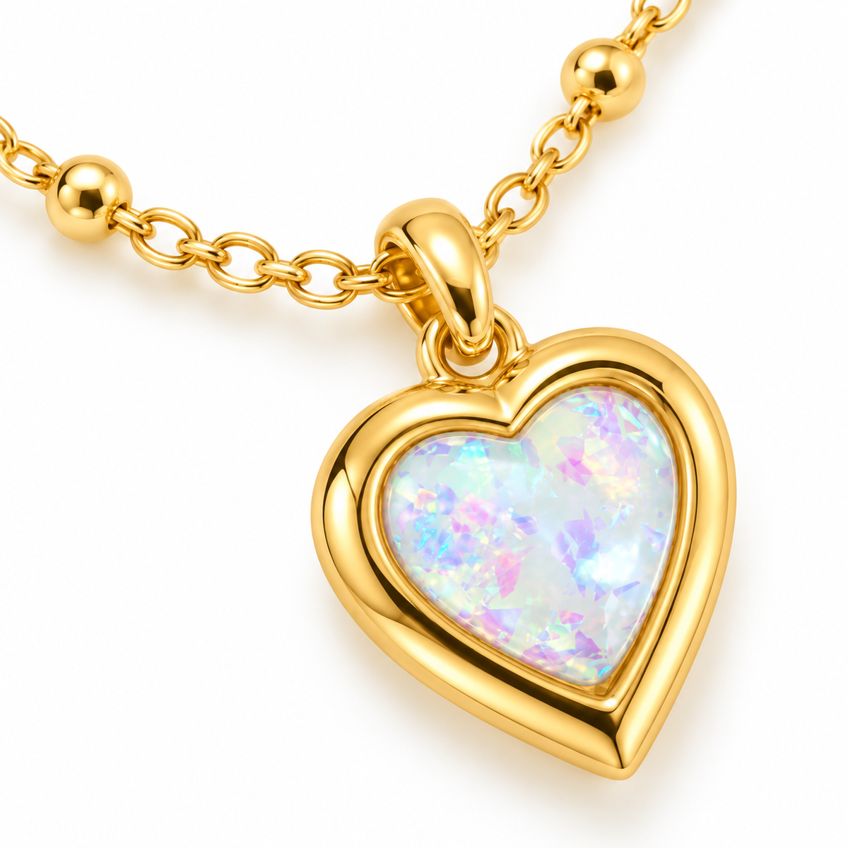 Heart coloured diamond Pendant