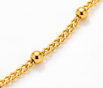 Golden Dots Necklace chain 18k gild